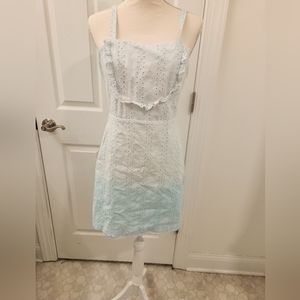 CAD brand eyelet dress, custom dyed, size L